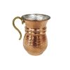 كوب نحاس إيراني مصنوع يدويًا بمقبض للمشروبات الباردة - مطرز بطريقة باريك