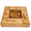 صندوق منظم لأكياس الشاي الخشبية مع مسخن تينا