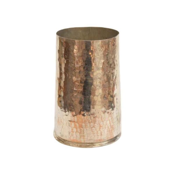 مزهرية إيرانية من النحاس المطروق الزخرفية يدويًا بسيطة