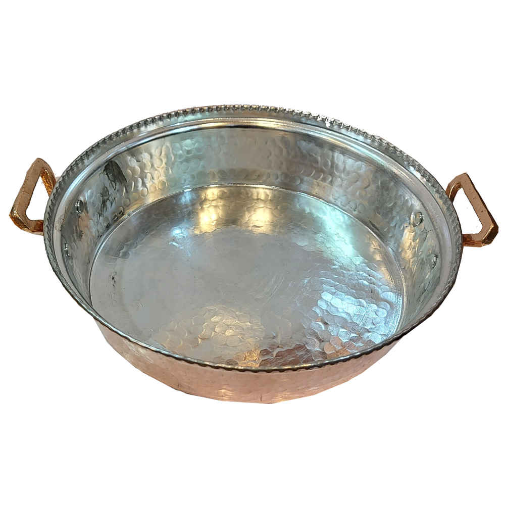 مقلاة نحاس إيرانية مصنوعة يدوياً من آسا