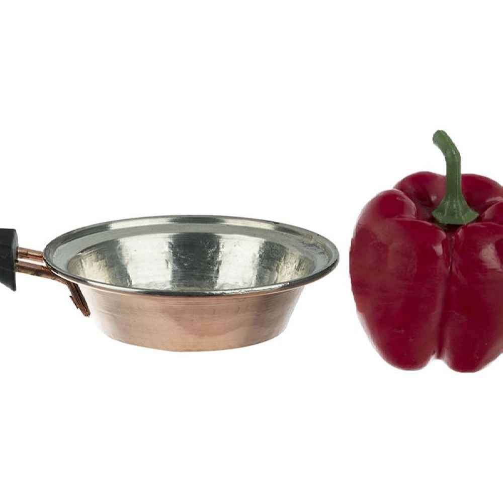 مقلاة نحاسية إيرانية مصنوعة يدويًا – تصميم قلمزني