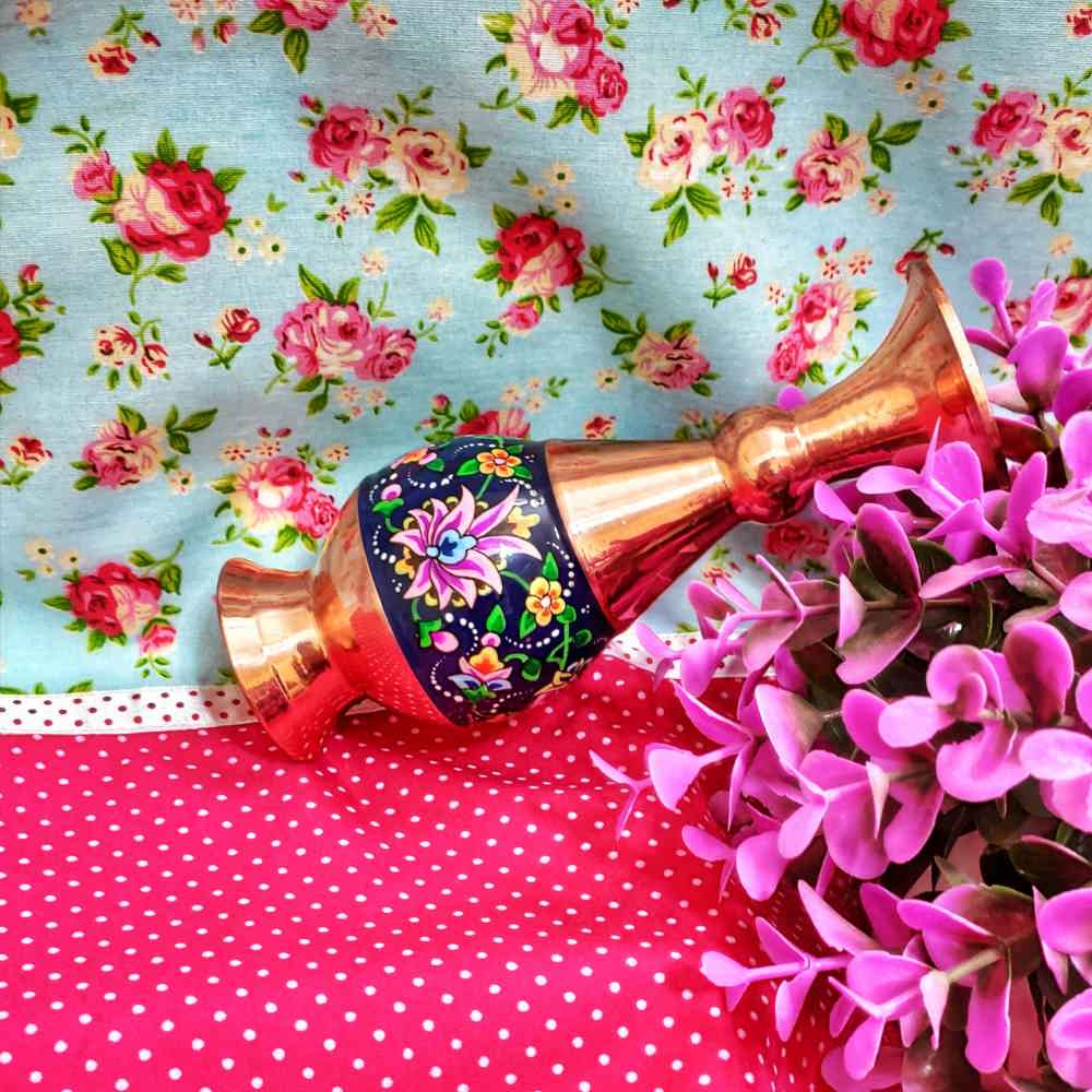 مزهرية نحاسية زخرفية بميناكاري إيراني طهورا