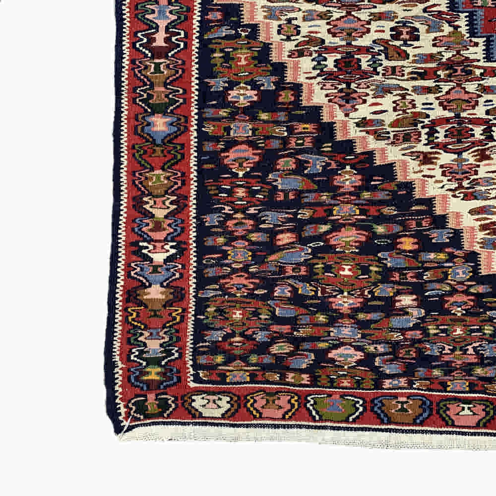 سجاد كليم إيراني من الصوف، منسوج يدويًا بالنمط التقليدي آهو