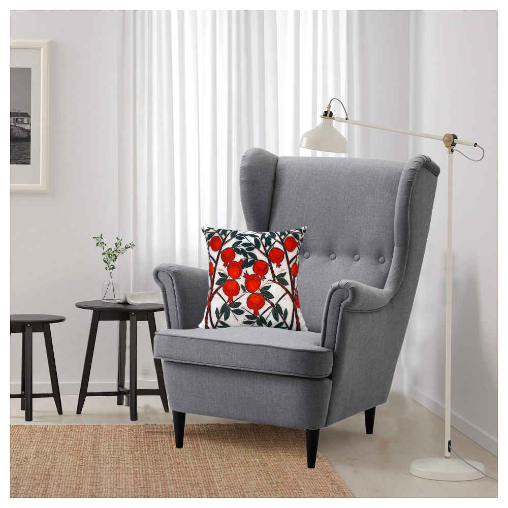 غطاء وسائد الخط الإيراني المخملي نموذج باغ آنار (مجموعة من 2)