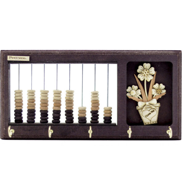 حامل مفاتيح جداري خشبي مزخرف بتصميم شورتكه