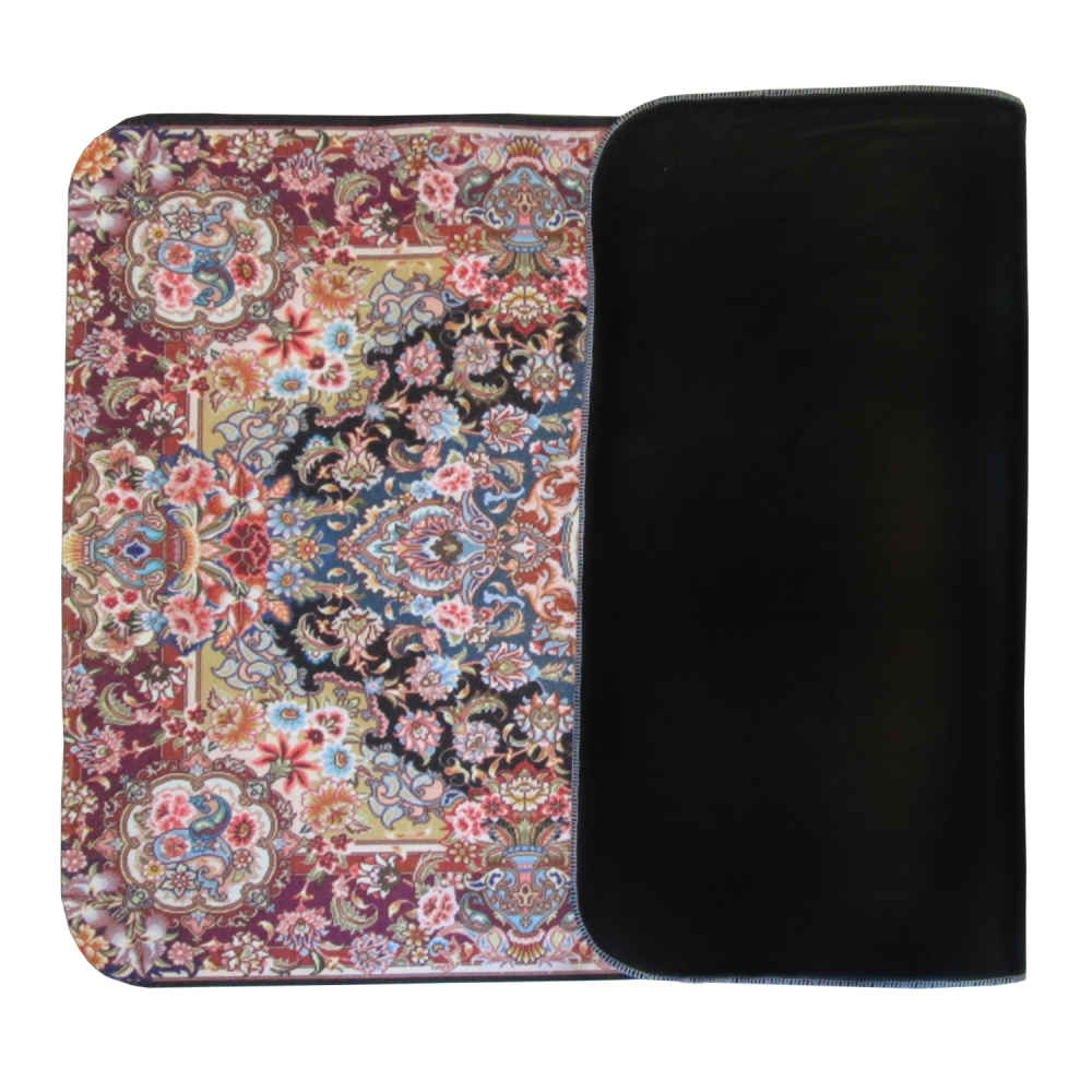 سجادة داخلية لتزيين المنزل – غير قابلة للانزلاق ومزينة بطبعات مستوحاة من الفن الإيراني (زهور II)