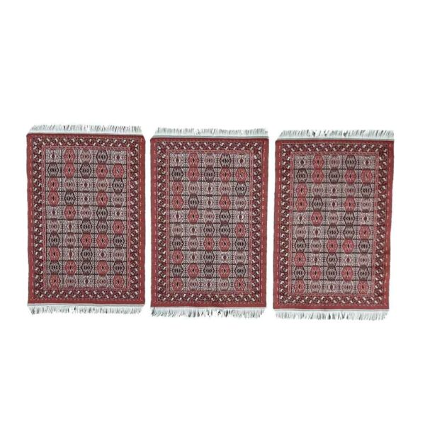 طقم من 3 مفارش قماش بوليستر تحت الطبق – نمط السجاد موديل أرج