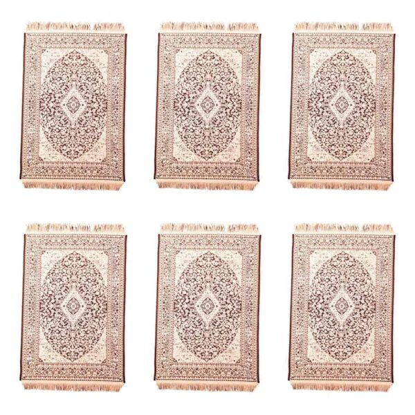طقم من 6 مفارش قماش بوليستر – نمط السجاد موديل سرو