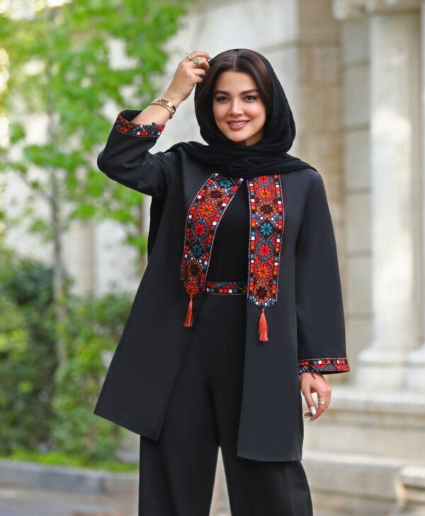 مجموعة مانتو إيراني مع بنطلون موديل تراثي