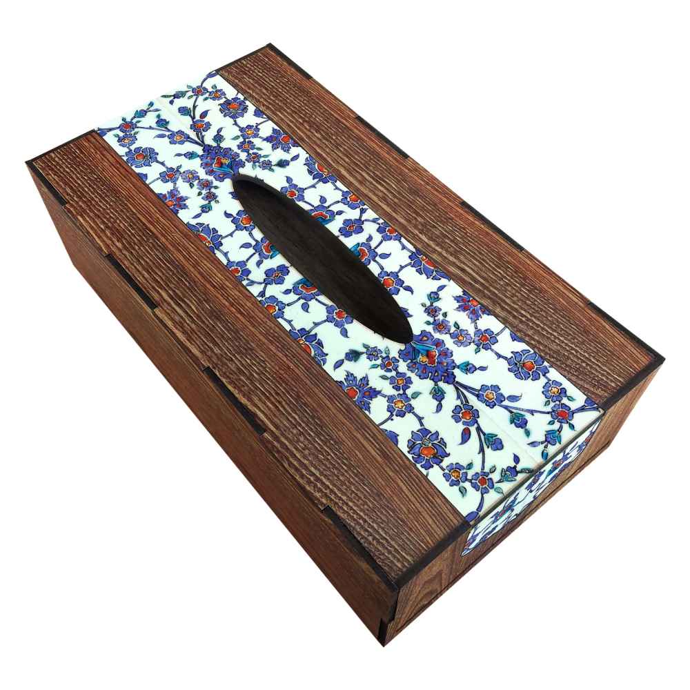 غطاء علبة مناديل خشبي ريفي – گلسا