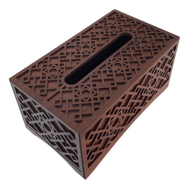 غطاء علبة مناديل خشبي ريفي – شمس