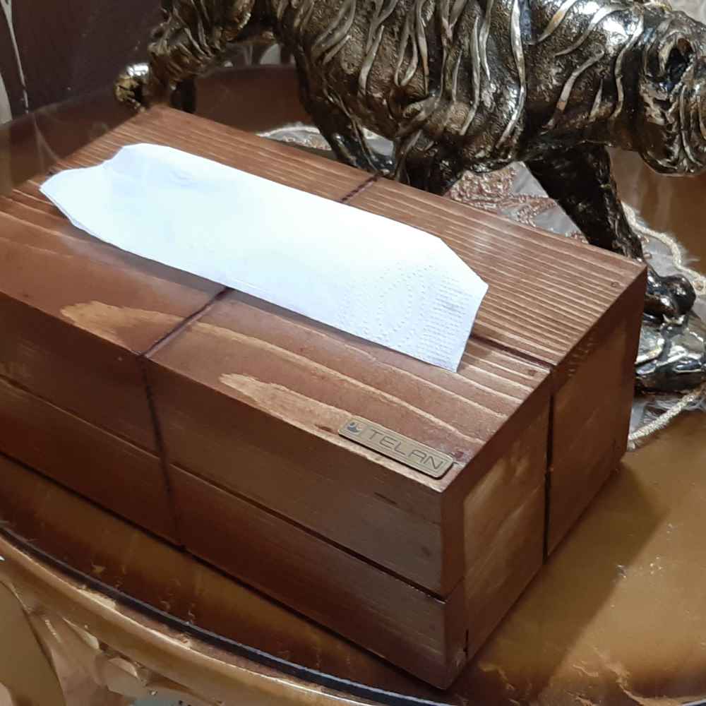 غطاء علبة مناديل خشبي ريفي – تلان
