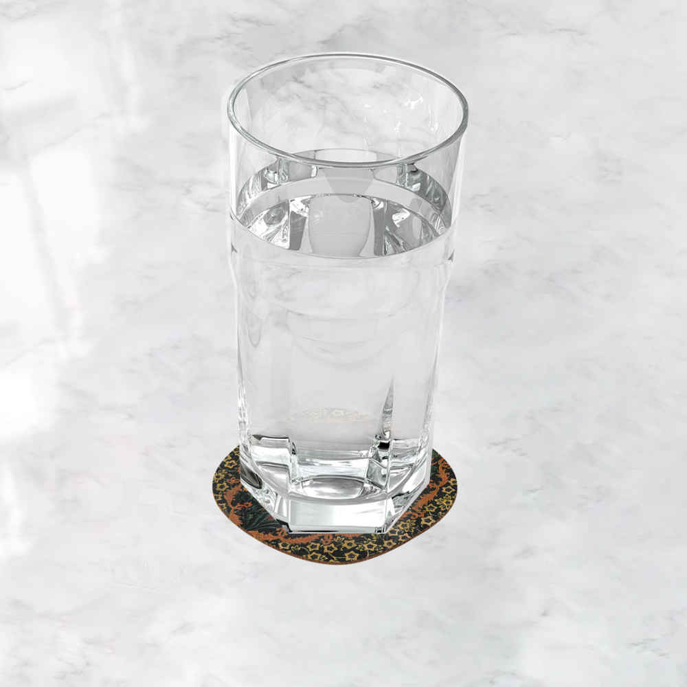 مجموعة كوسترات مع تصميم فني مستوحى من الجول الفارسي