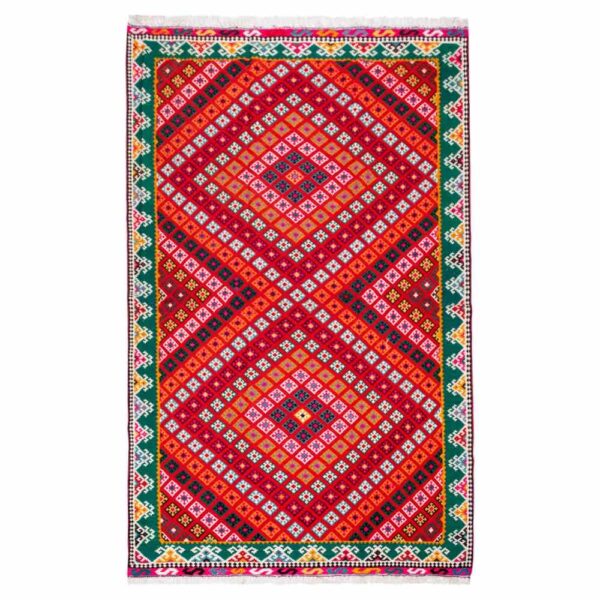 سجاد كليم إيراني من الصوف، منسوج يدويًا في فارس بالنمط التقليدي بهادر