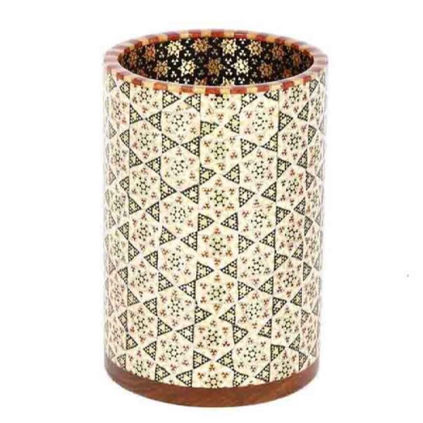 حامل مكياج خشبي إيراني - فن خاتم كاري التصبيغ نموذج سپهر