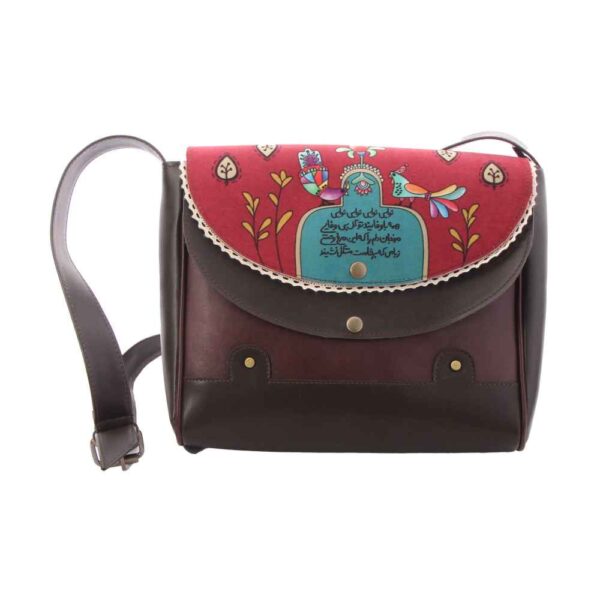 حقيبة كتف جلدية فاخرة مصنوعة يدويًا – نوى فارسي