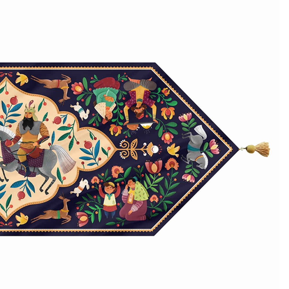 عداء طاولة حريري أزرق إيراني من نوع اردشير