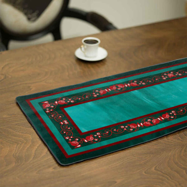 عداء طاولة حريري تركواز إيراني من نوع يلدا