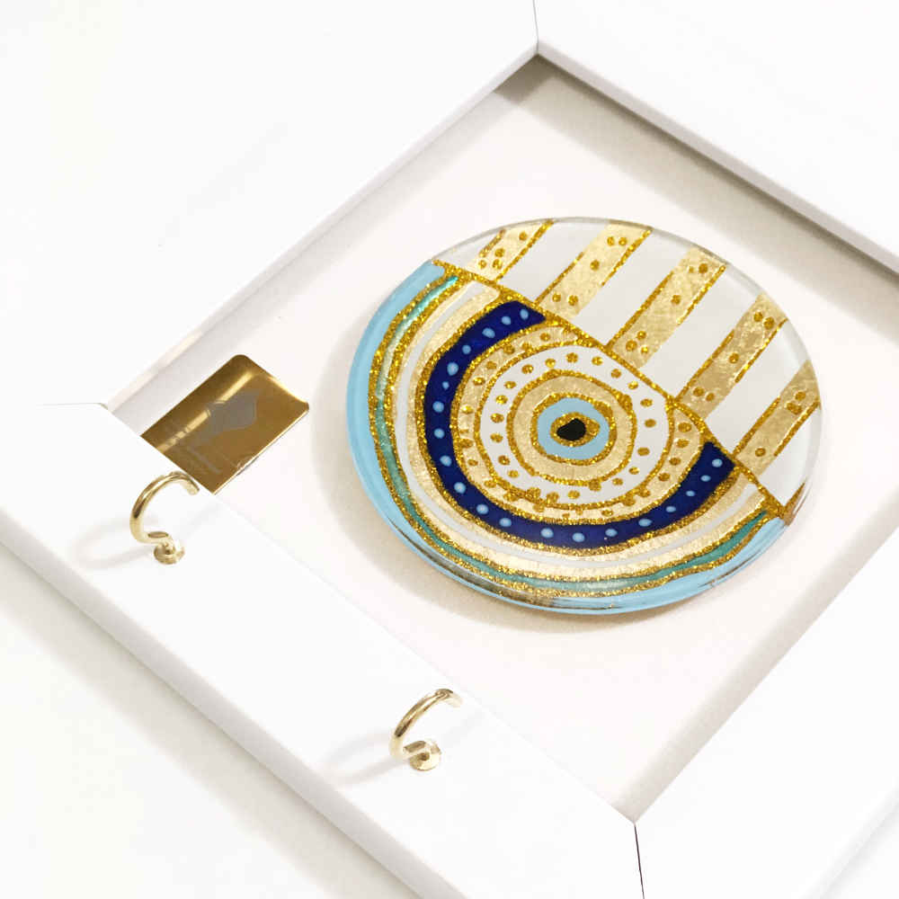 حامل مفاتيح جداري مزخرف بتصميم عين الحسد ٢٤