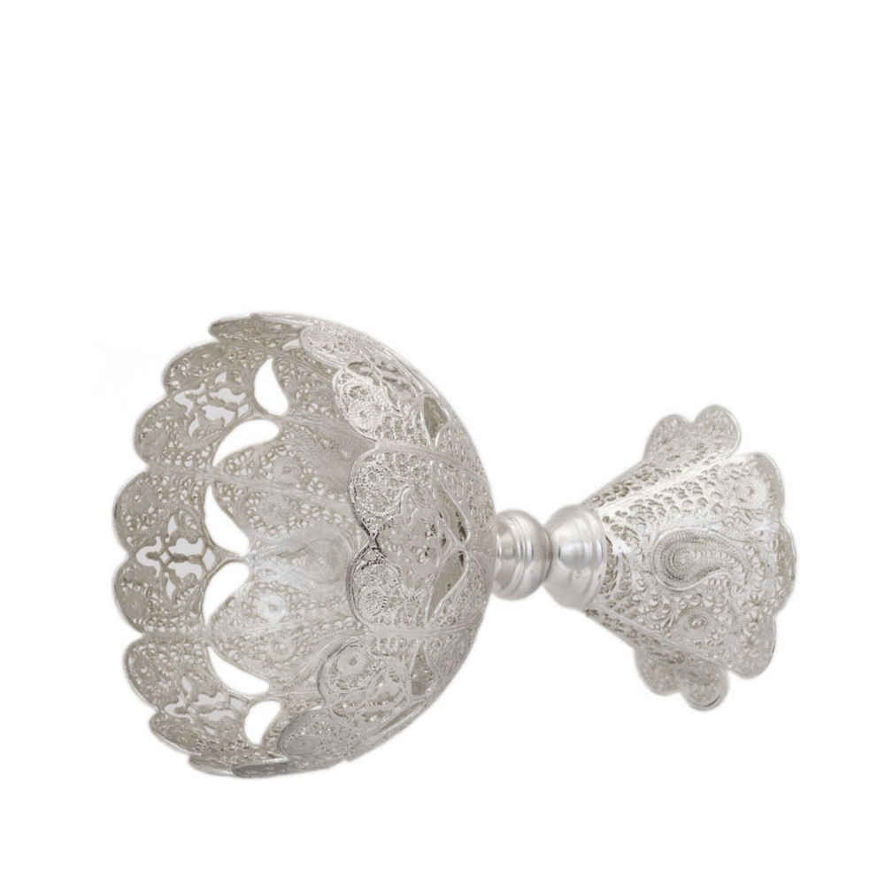 وعاء زخرفي إيراني مصنوع يدويًا بالفضة بانو