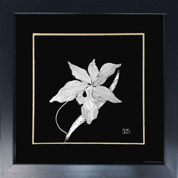 لوحة فن تطويع الفضة المؤطرة - فن الليليوم الفني