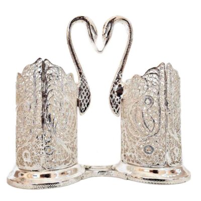 Iranian Filigree Silver Spoon Holder Model Javan