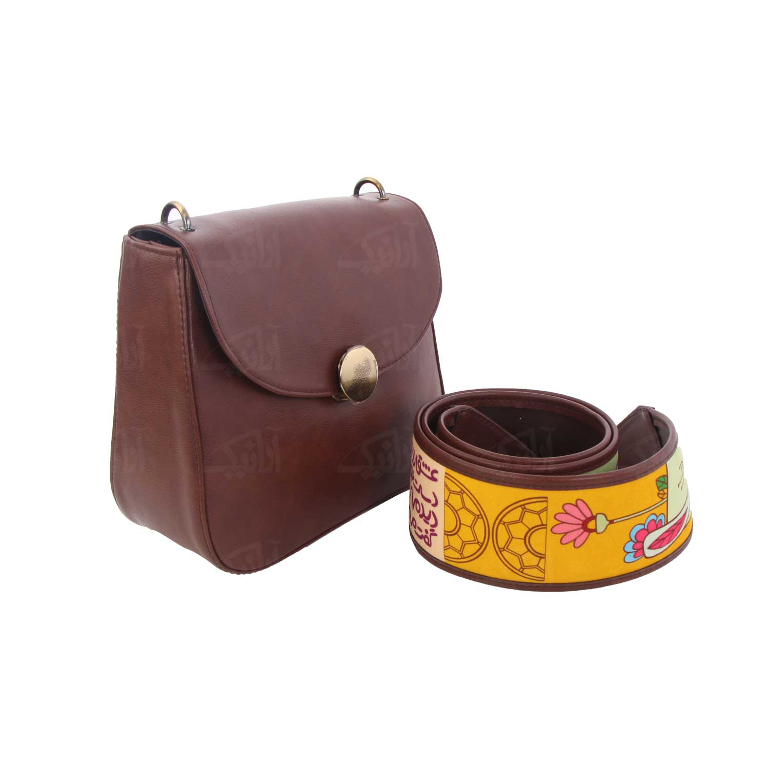 حقيبة كروس بودي فاخرة من الجلد المصنوع يدويًا – تصميم الباغ الفارسي