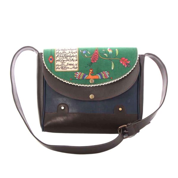 حقيبة كتف جلدية مصنوعة يدويًا – زلف فارسي