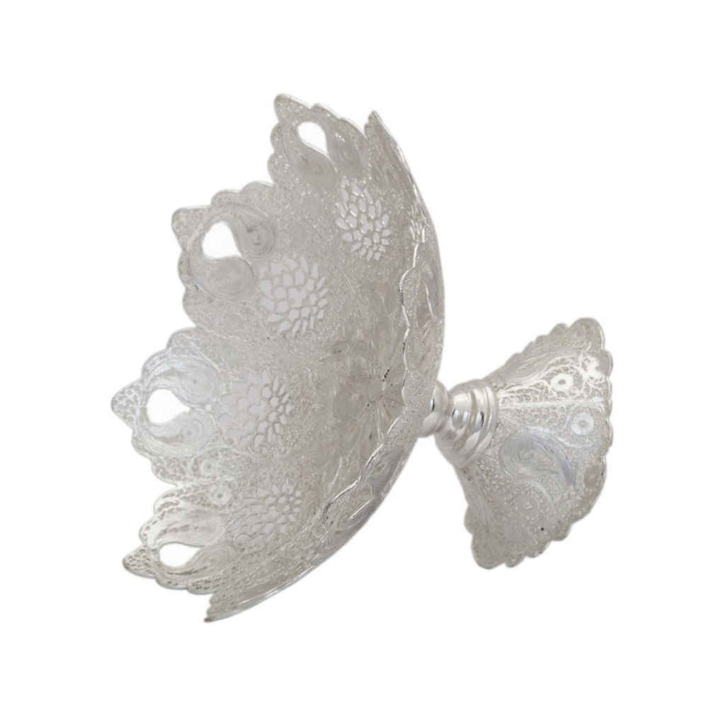 وعاء زخرفي إيراني مصنوع يدويًا بالفضة – تصميم بريا