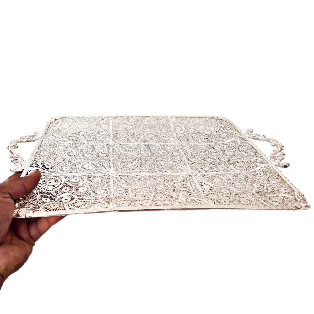 صينية فضية إيرانية بتقنية الماليله كاري – موديل جاويد