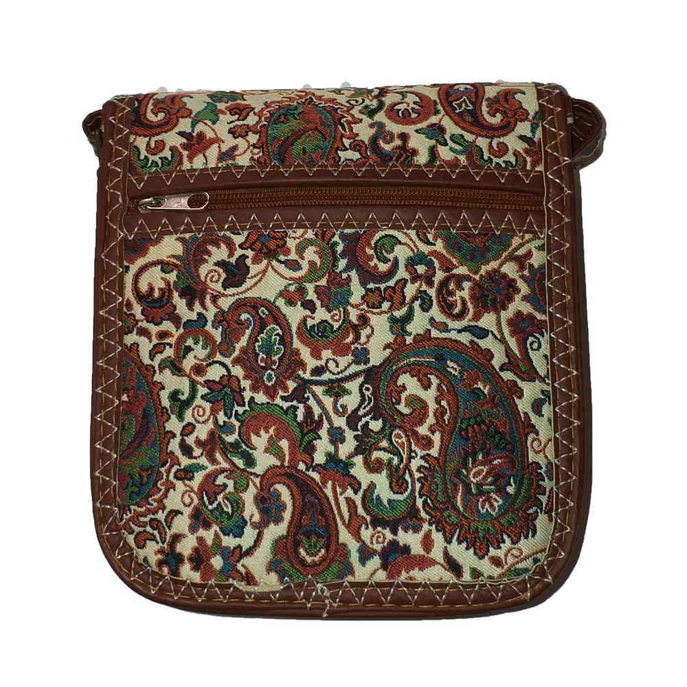 حقيبة كتف عبر الجسم من الترمه بتصميم بوهيمي فارسي – دنيا