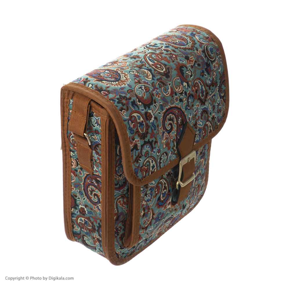 حقيبة كتف عبر الجسم من الترمه بنقوش بوهيمية فارسية – زمان