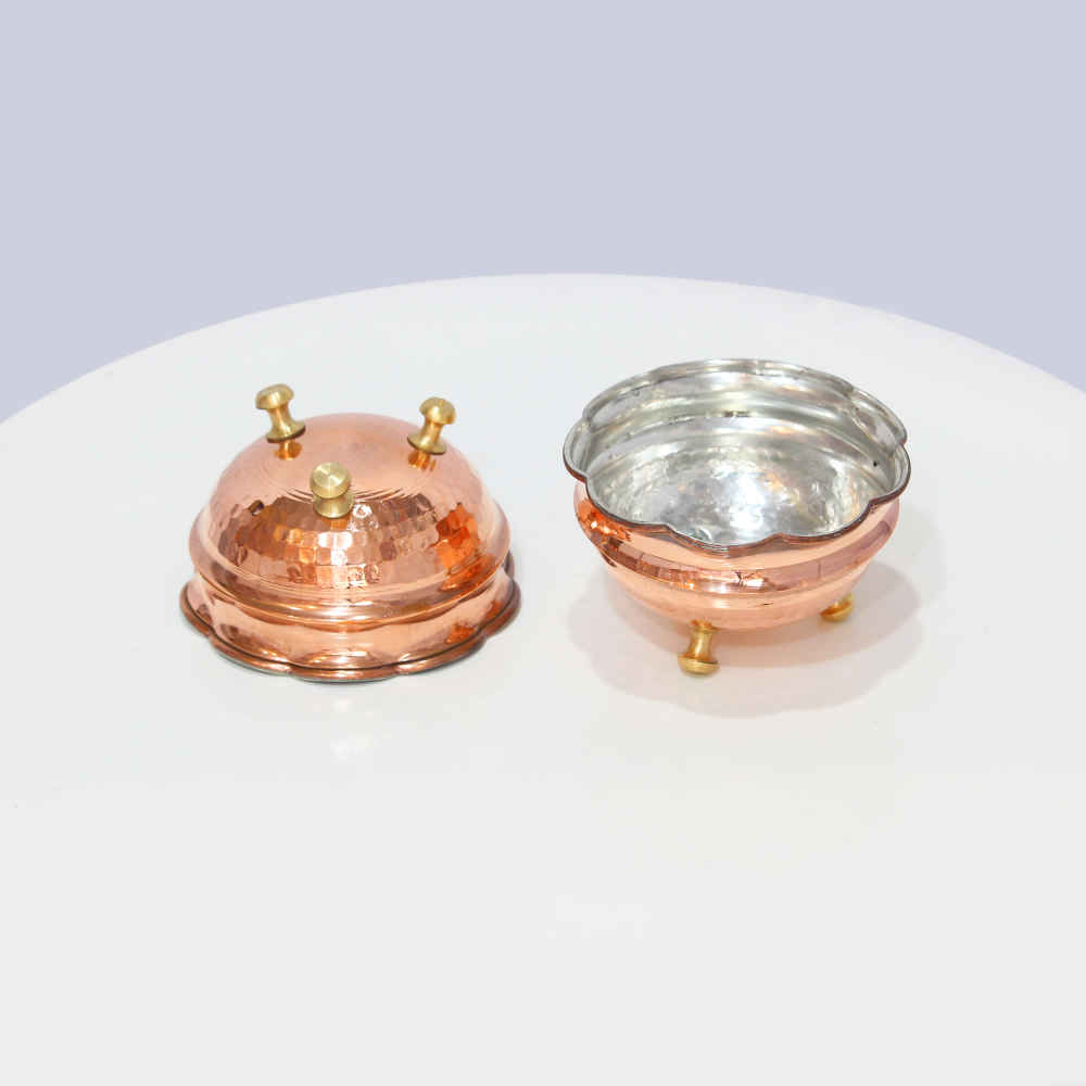 مجموعة من 6 أوعية عشاء نحاسية مطروقة تقليديًا – آسا