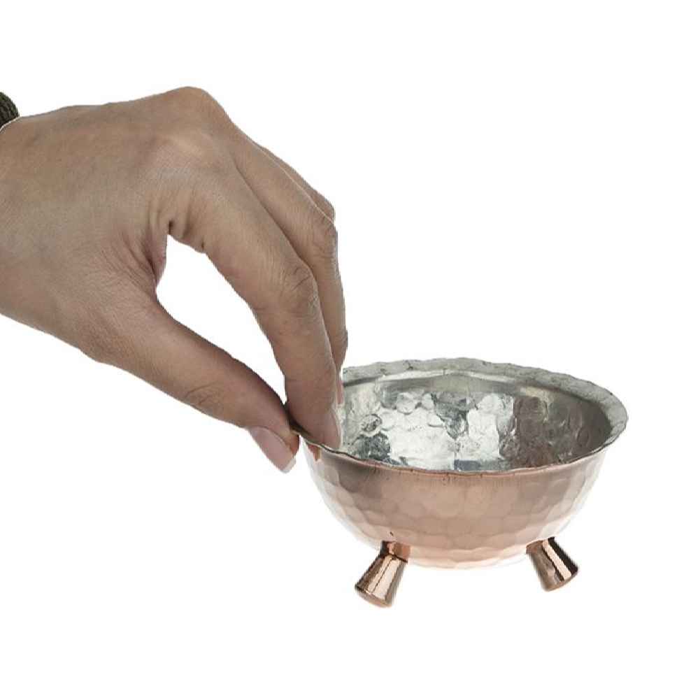 مجموعة من 6 أوعية عشاء نحاسية مطروقة تقليديًا – حنانة