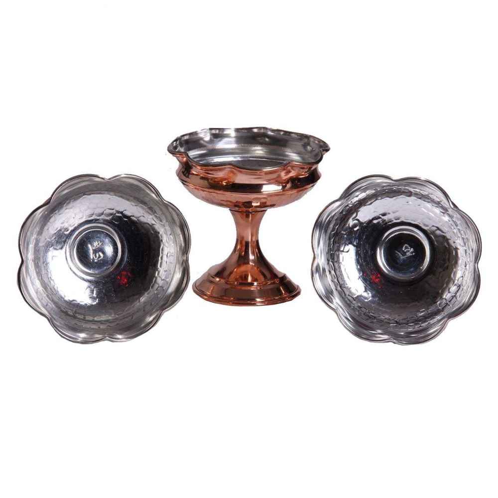 مجموعة من 6 أوعية عشاء نحاسية مطروقة تقليديًا – هنگامه