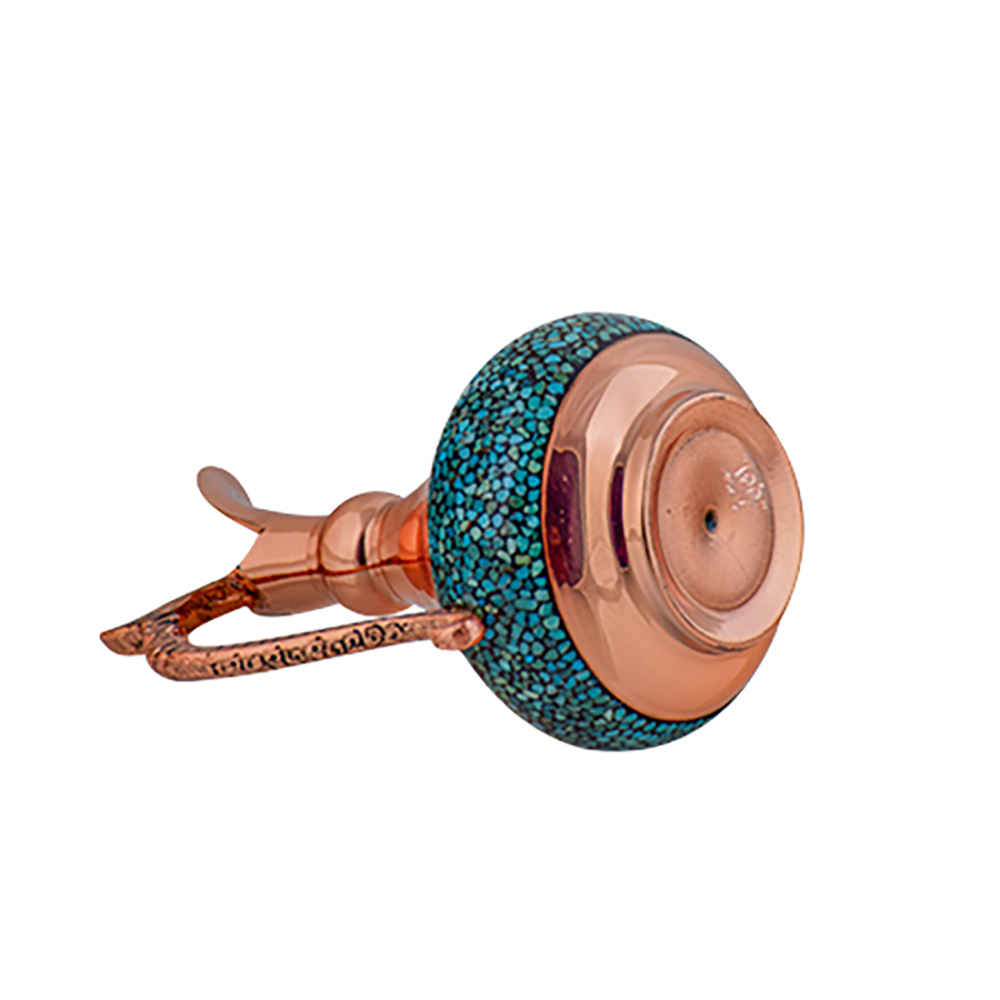 إبريق نحاسي مزخرف بتطعيم الفيروز من الحرفيين الإيرانيين – هستي