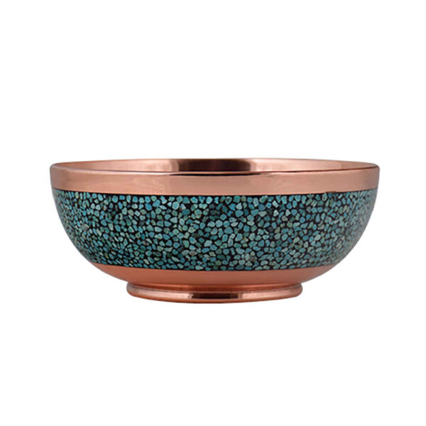وعاء زخرفي إيراني مصنوع يدويًا بالخرز الفيروزي فاينا