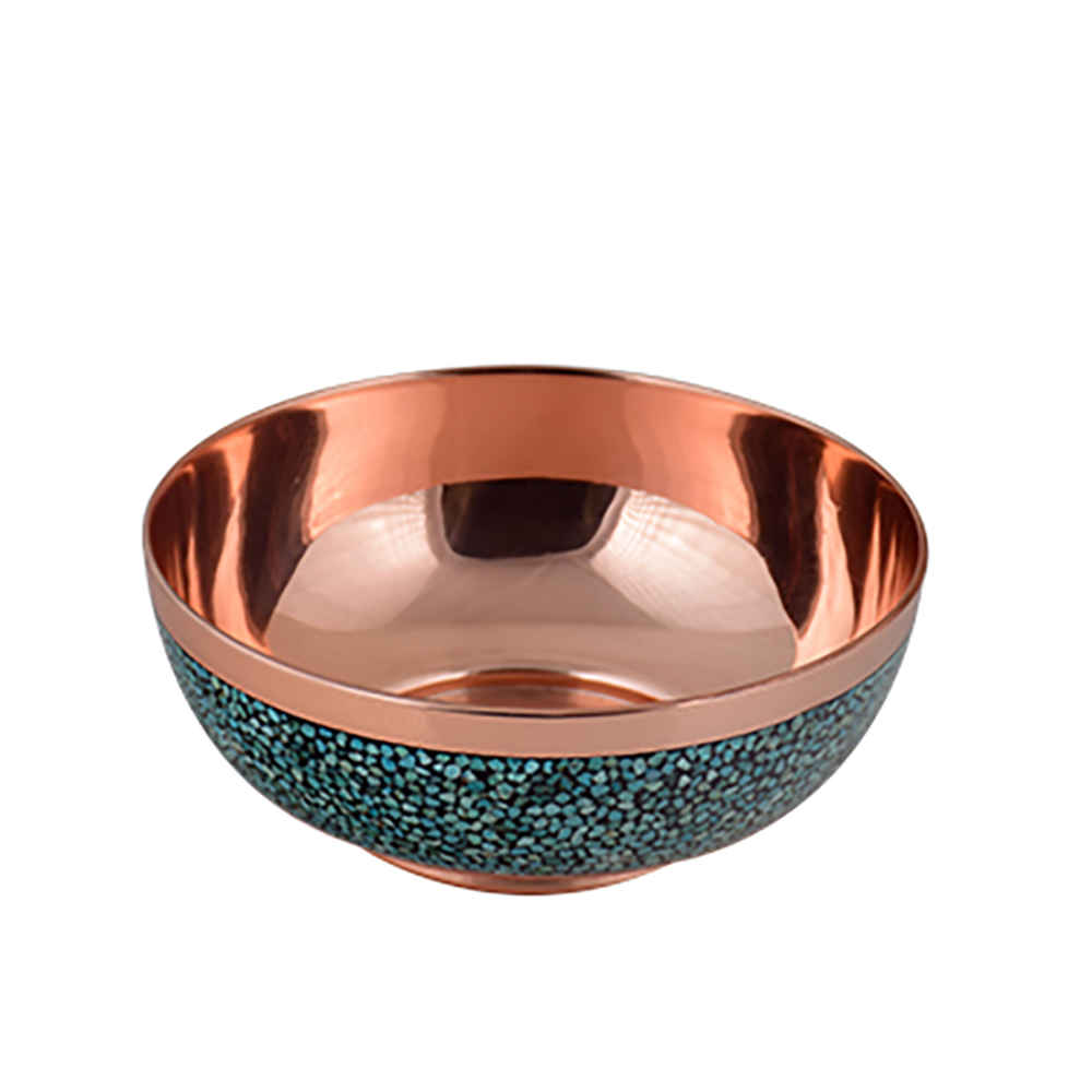 وعاء زخرفي إيراني مصنوع يدويًا بالخرز الفيروزي فاينا