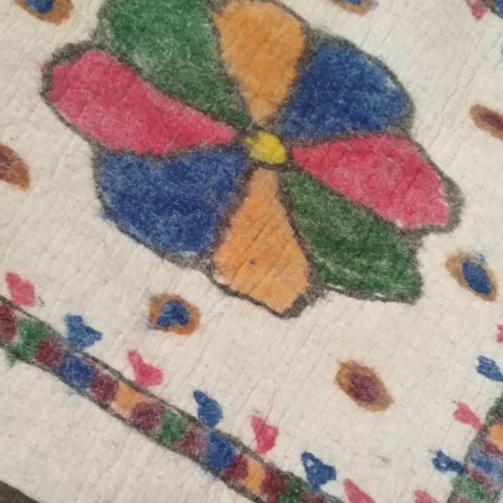 سجاد صوف إيراني مرقع 100% طبيعي ومصنوع يدويًا ريها