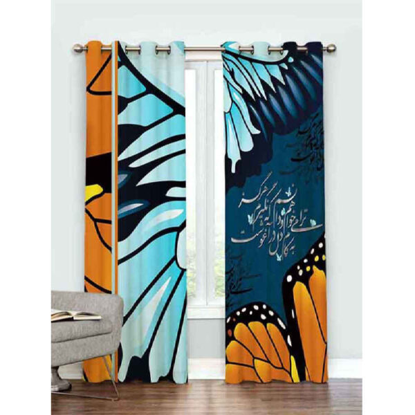 ستائر عينية من المخمل المطبوع – خط عشق