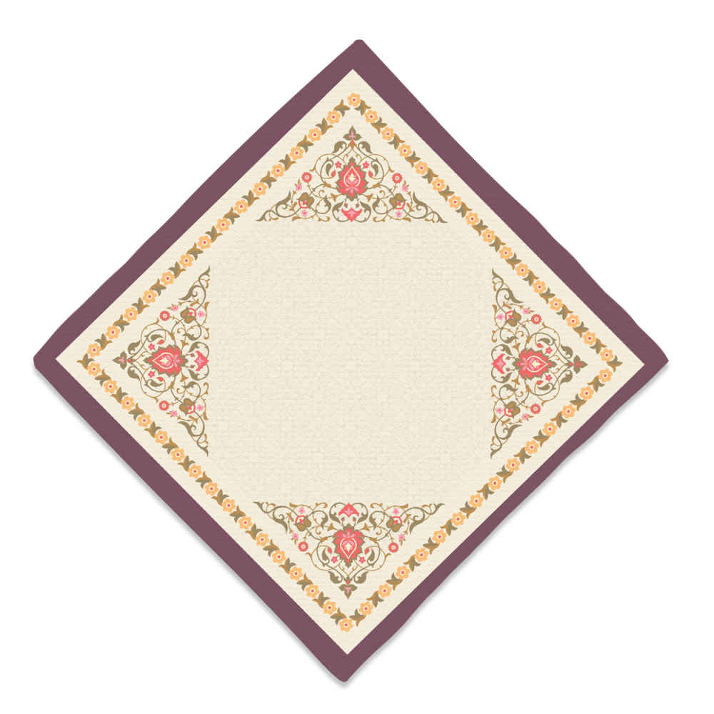 سجادة صلاة محمولة للمسلمين بحجم جيب ومحمولة سجادة إسلیمي باللون الكريم