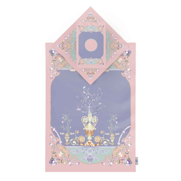 سجادة الصلاة الإسلامية بالمخمل الخفيف الساجدة بتصميم الإسليمي