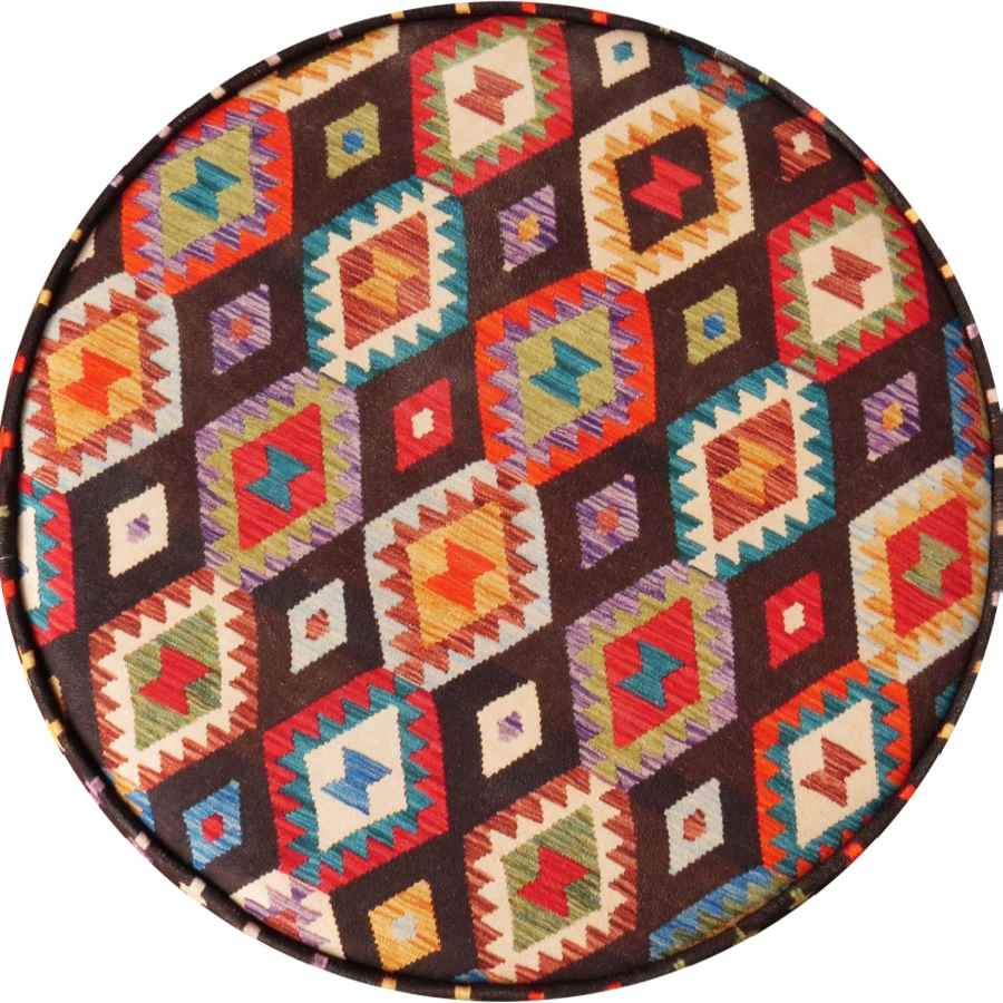 مقعد قدم تقليدي من المخمل مستوحى من الفن الإيراني – بلاط