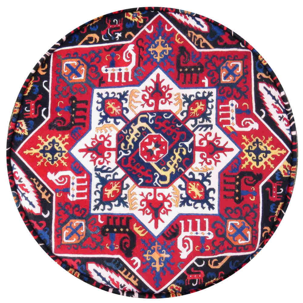 مقعد قدم تقليدي من المخمل مستوحى من الفن الإيراني – راز