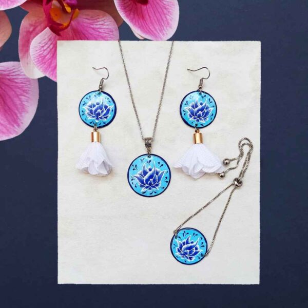 مجموعة مجوهرات إيرانية من ميناکاری موديل گل شاه عباسي