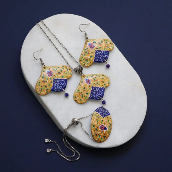 مجموعة مجوهرات إيرانية من ميناکاری موديل خورشيد