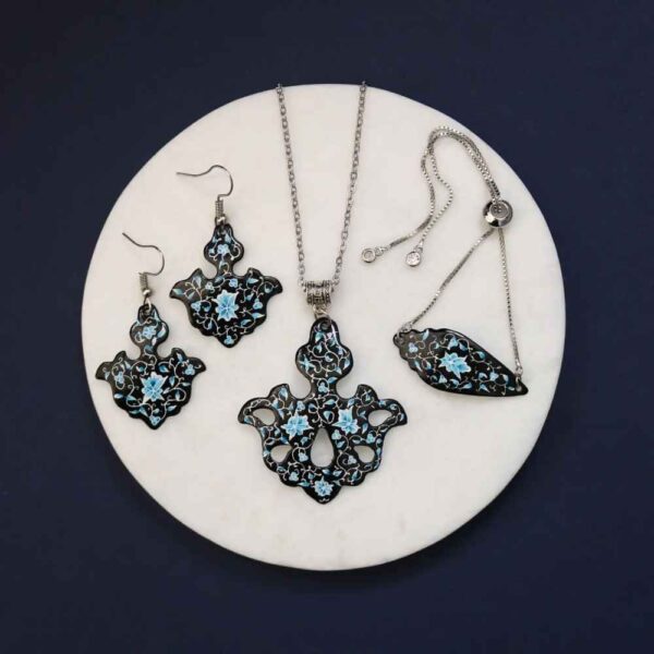 مجموعة مجوهرات إيرانية من ميناکاری موديل مهتاب