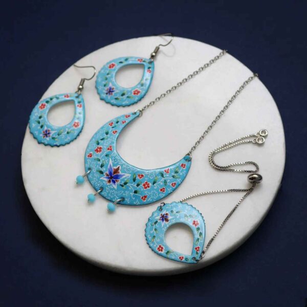 مجموعة مجوهرات إيرانية من ميناکاری موديل نیل