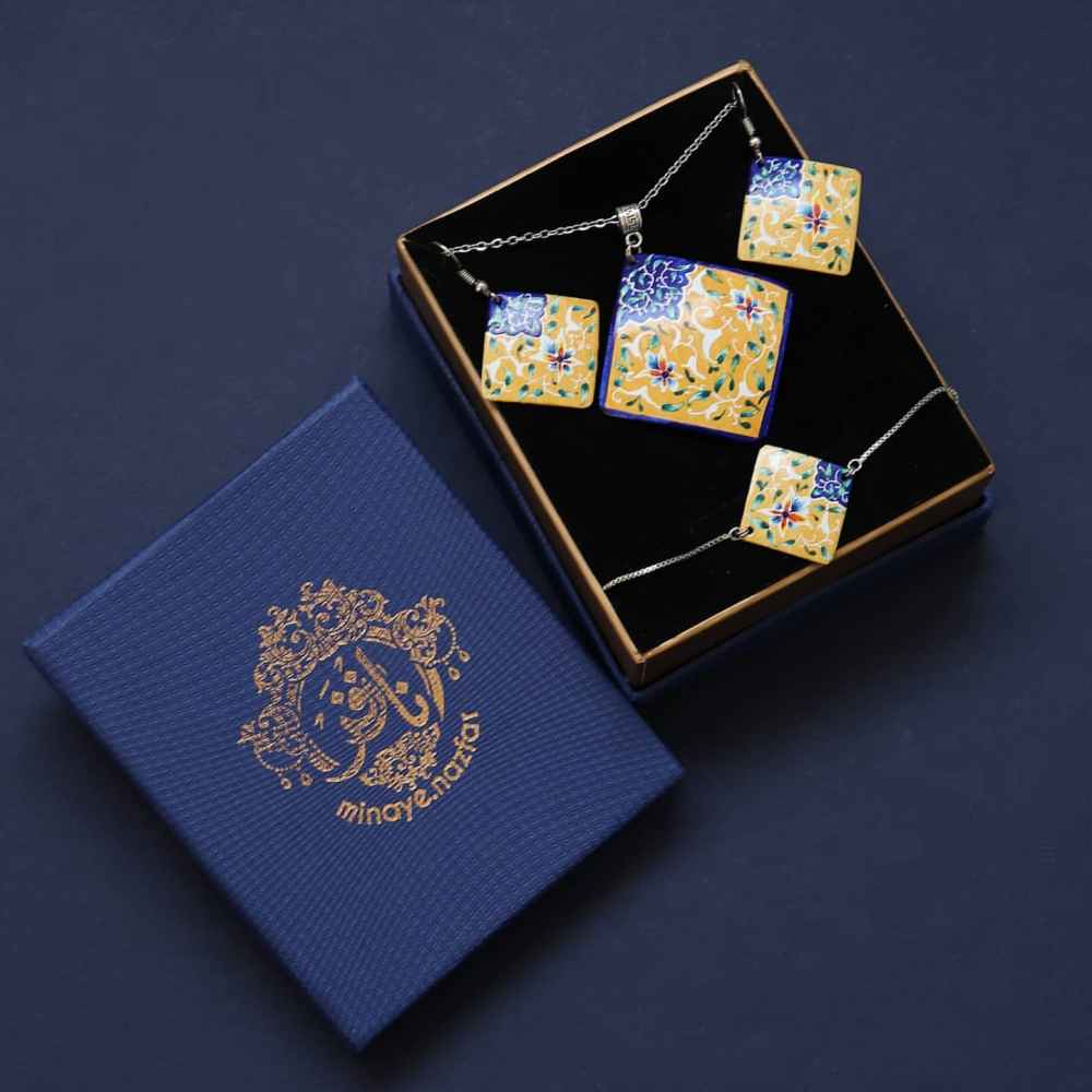 مجموعة مجوهرات إيرانية من ميناکاری موديل روشناك