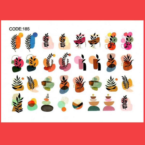 ملصقات أظافر بأوراق - تصميم برگ